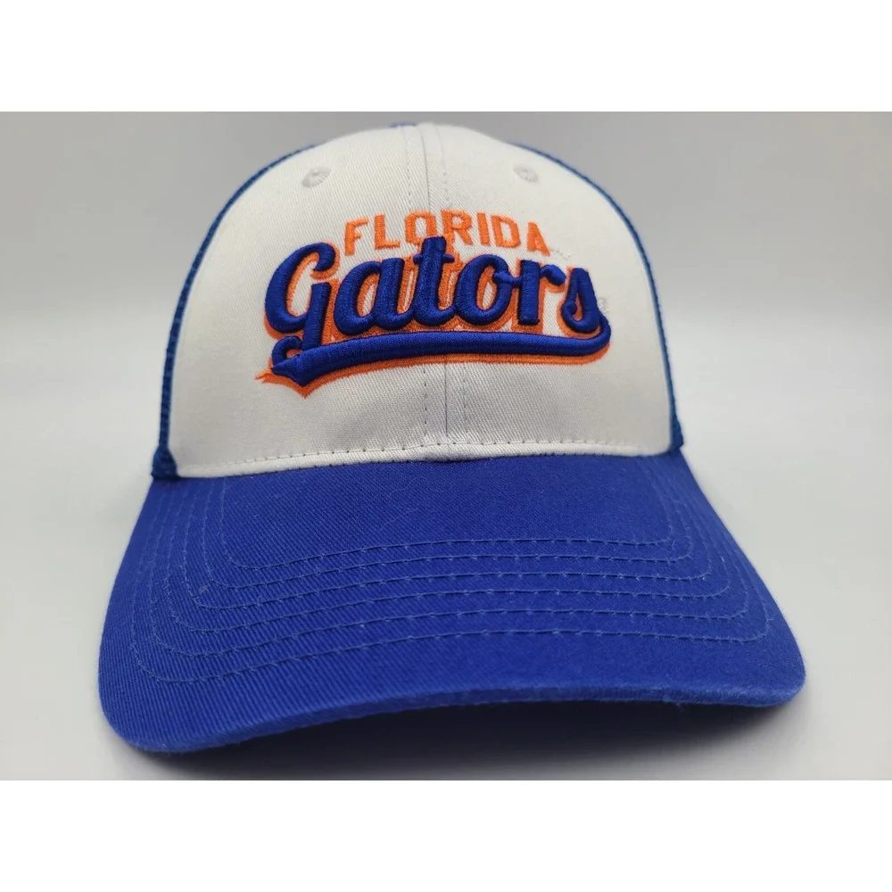 University of Florida Gators Captivating Mesh Snapback Hat Cap NCAA White Blue